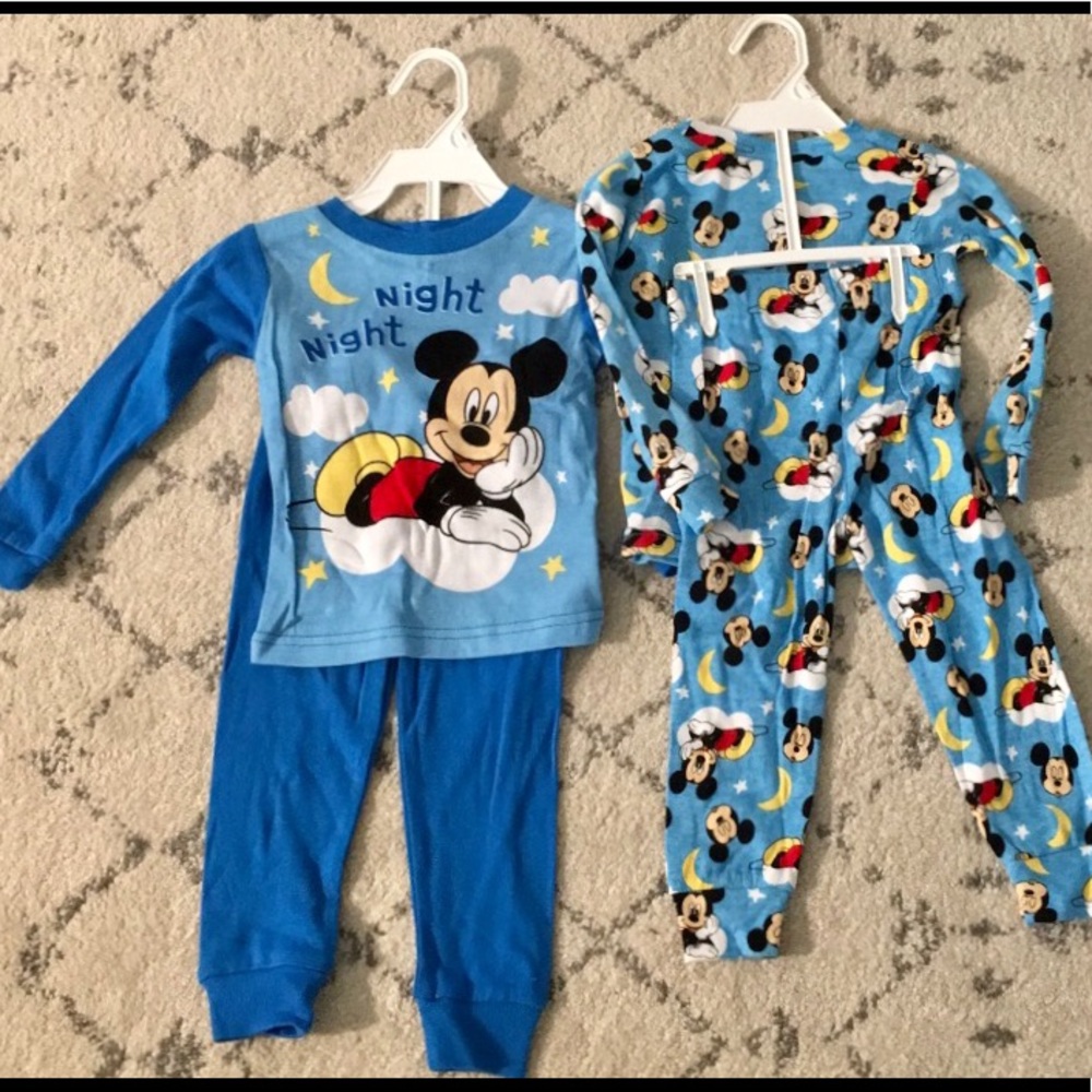 Two Brand New Mickey Mouse Pajamas Size 2T